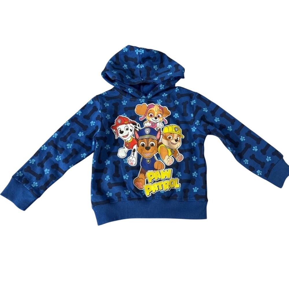 Nickelodeon Adorable Paw Patrol Blue Hoodie Sweatshirt Kids Size 4